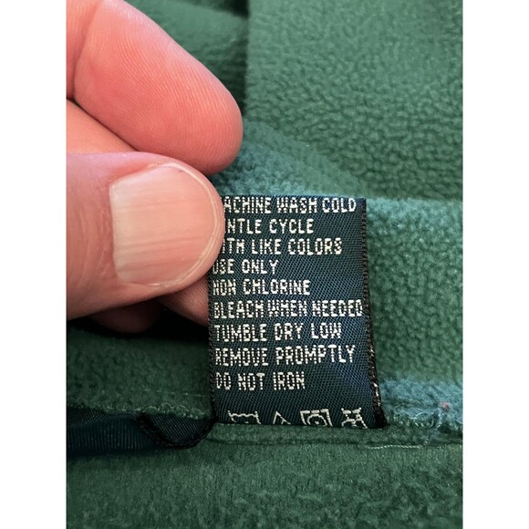 Izod Fleece Jacket Womens Large Green Full Zip Pockets Cozy Outdoor Pullover - Picture 7 of 7